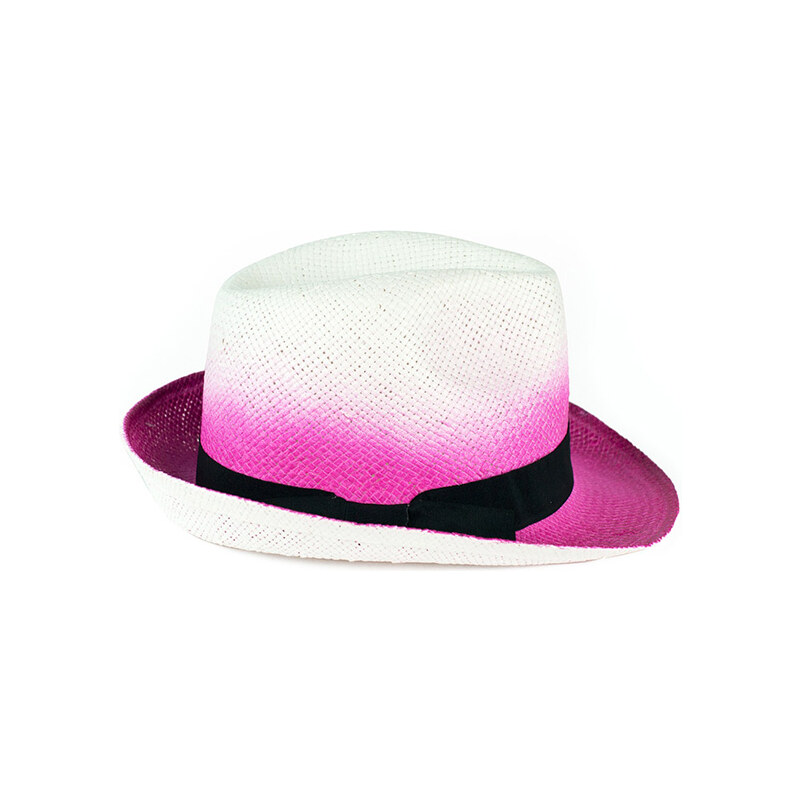 Lesara Trilby-Strohhut mit Farbverlauf - Pink