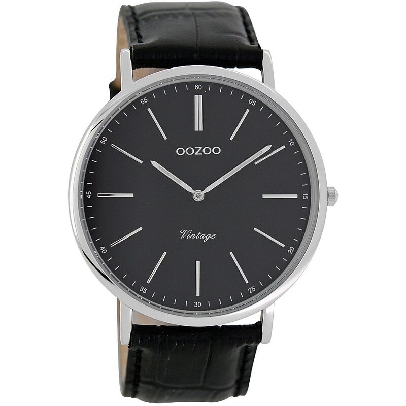 Oozoo Vintage Armbanduhr Schwarz 44 mm C7314