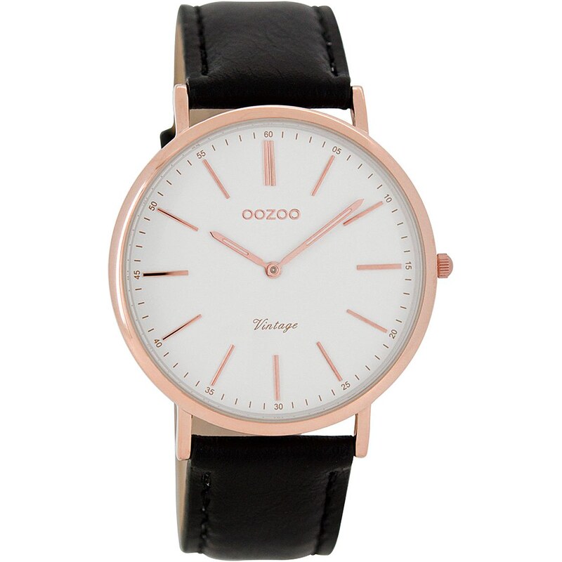 Oozoo Vintage Damen-Armbanduhr Schwarz 40 mm C7338