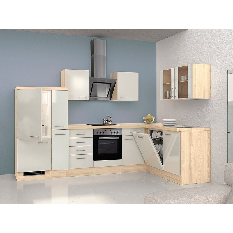 Winkel-Küchenzeile mit E-Geräten »Oregon«, Breite 310 x 170 cm