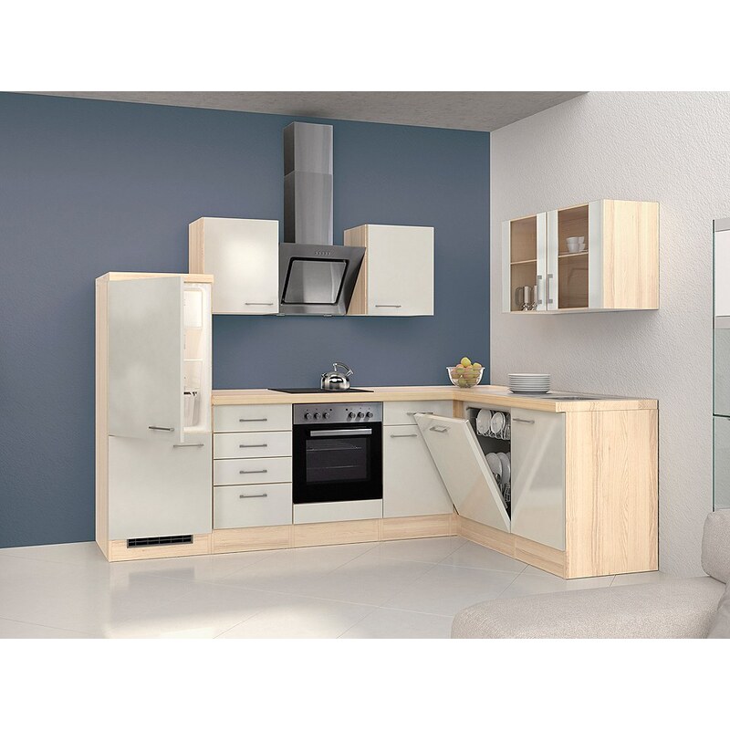 Winkel-Küchenzeile mit E-Geräten »Oregon«, Breite 280 x 170 cm