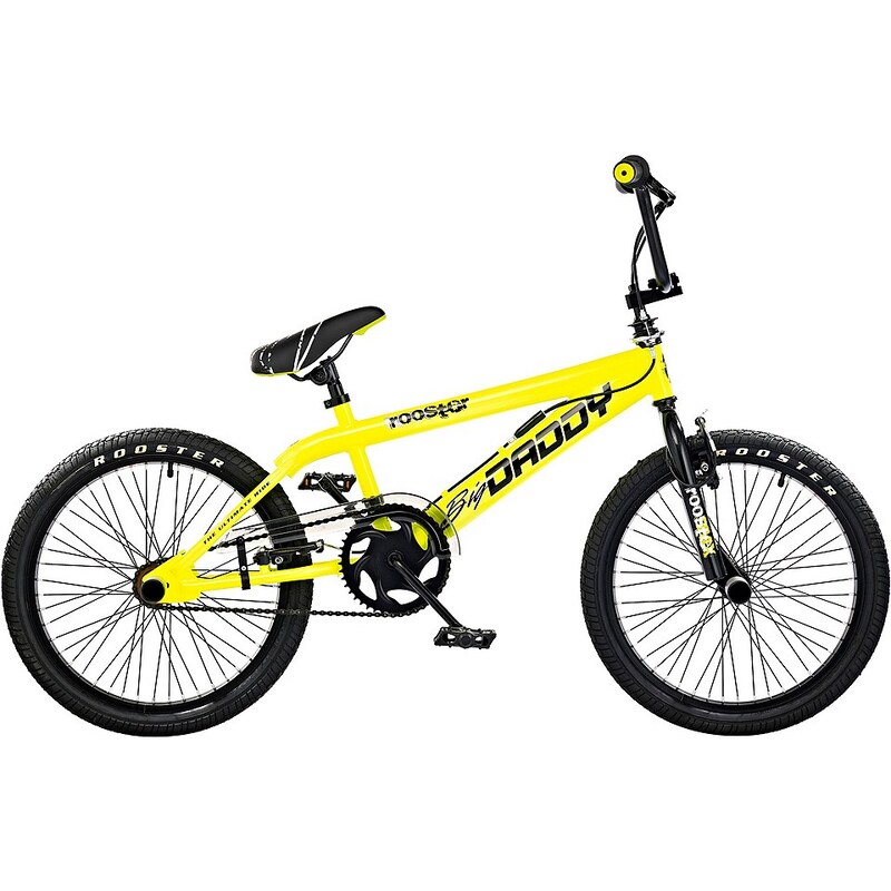 Rooster BMX, 20 Zoll, gelb, V-Brakes, »Big Daddy Spoked«