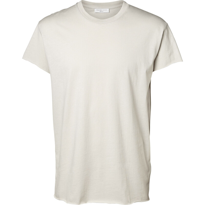 Selected SHDDean O-Neck T-Shirt silver cloud