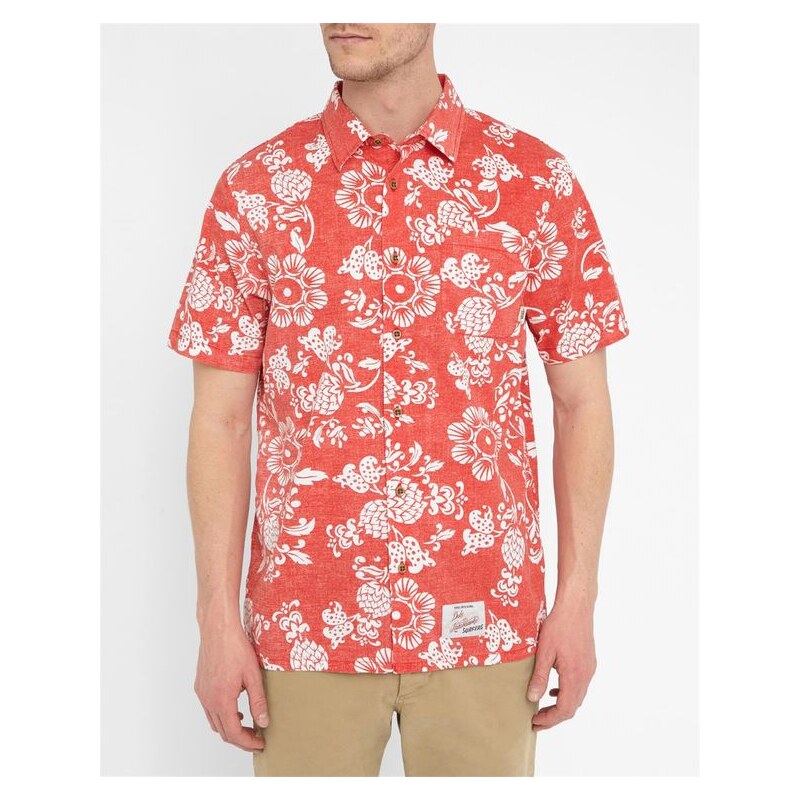 VANS Kurzärmeliges rotes Hemd Aloha