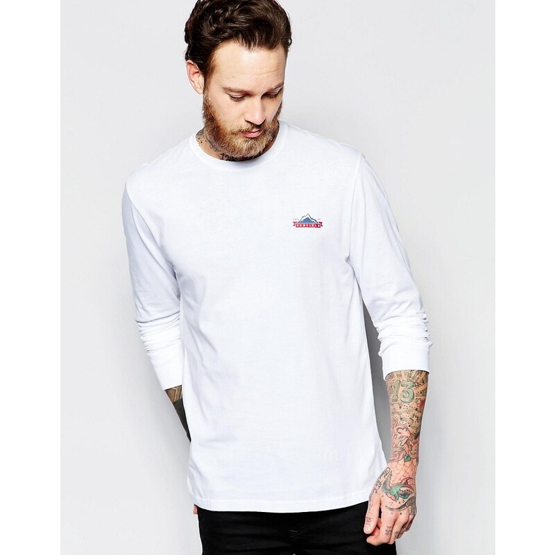 Penfield - Exklusives langärmliges T-Shirt mit Berg-Logo in Weiß - Weiß