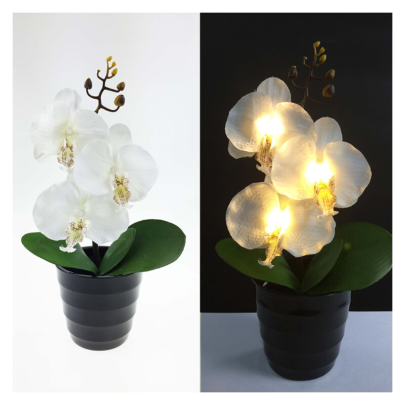 Lunio Living LED-Blume Orchidee - Weiß