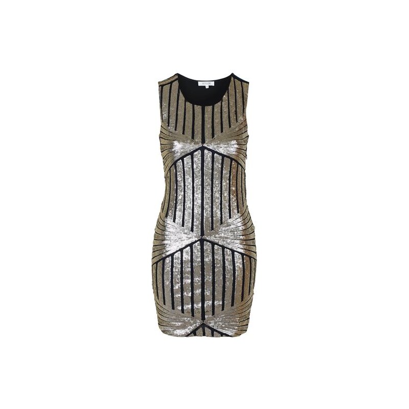 Topshop **Bodycon-Kleid mit Paillettenrauten von WYLDR - Gold