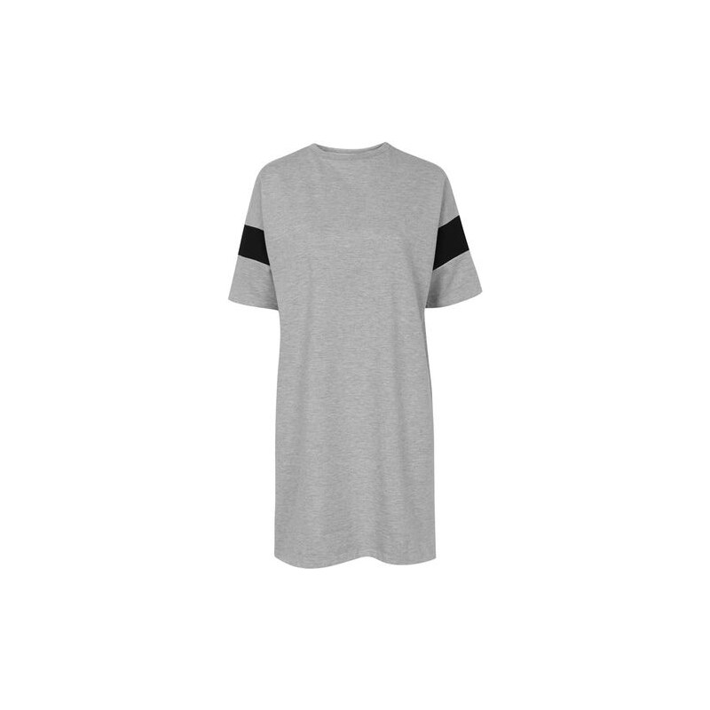 Topshop T-Shirt-Kleid im Baseball-Stil von Boutique - Grau