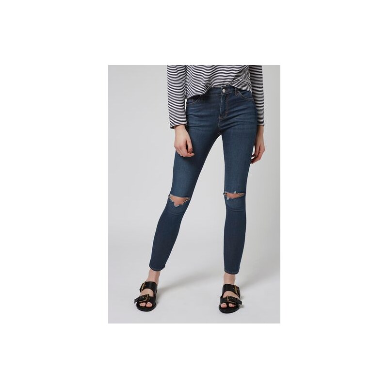 Topshop Dunkle MOTO Leigh Vintage-Jeans Petite-Größe - Indigo Denim