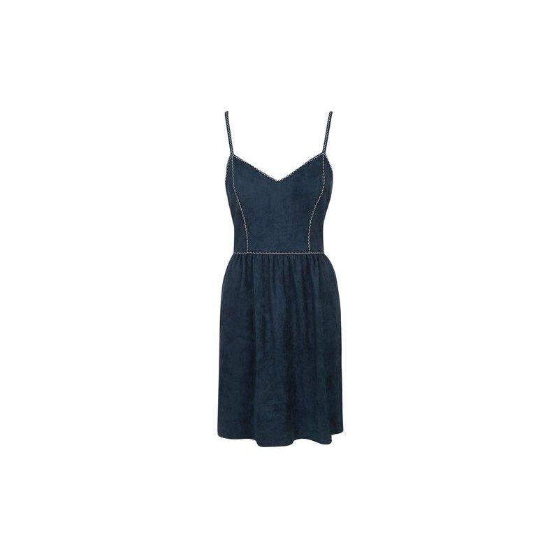 Topshop **Navyblaues Sadie Kleid aus Wildleder von Goldie - Navy Blau