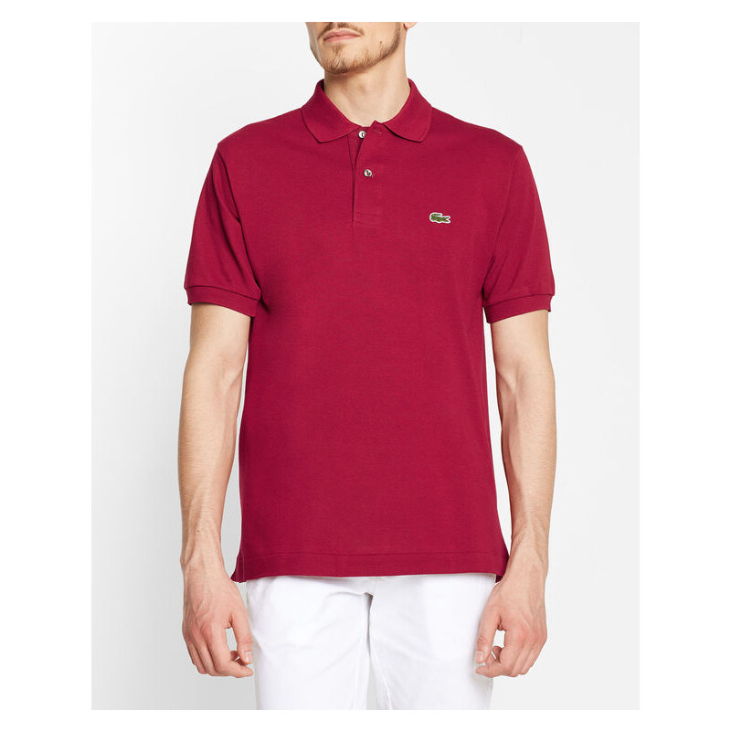 LACOSTE Polo-Shirt kurzärmlig Baumwolle bordeauxfarben 12.12 Original