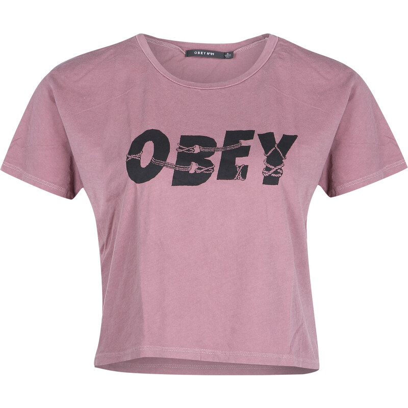 Obey All Tied Up W T-Shirt dusty merlot