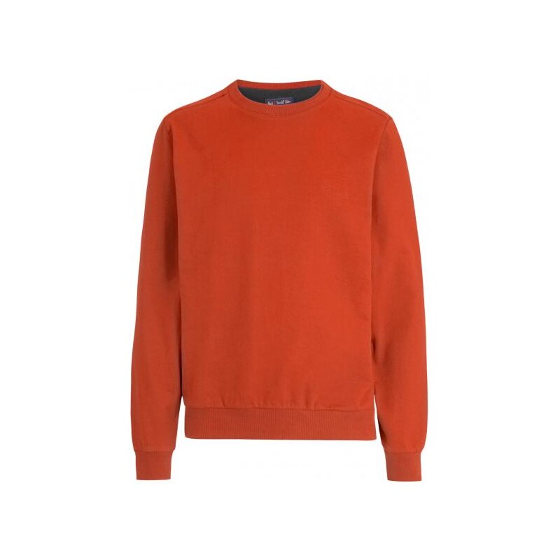 Paul R.Smith Herren Pullover Sweatshirt Comfort bequem Rundhalsausschnitt orange aus Baumwolle