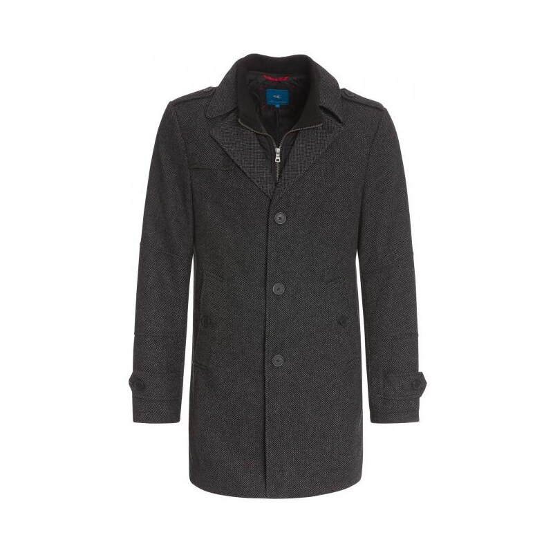 COOL CODE Herren Mantel Jacke kühle Tage / Übergang grau mit Wolle