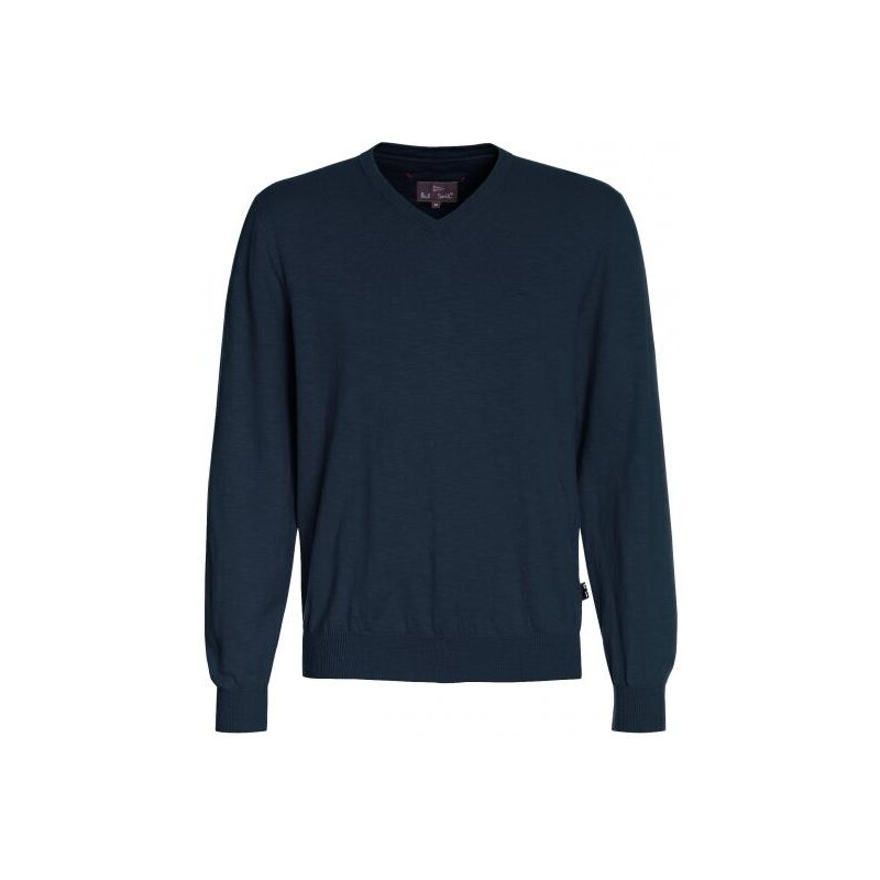 Paul R.Smith Herren Pullover Sweatshirt V-Ausschnitt blau aus Baumwolle