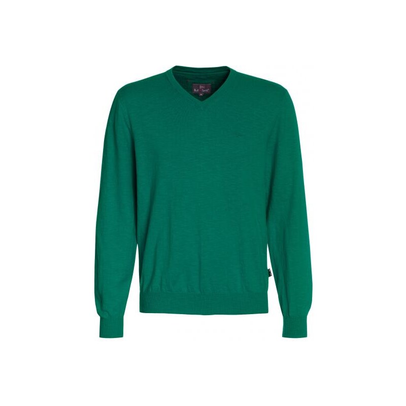 Paul R.Smith Herren Pullover Sweatshirt V-Ausschnitt grün aus Baumwolle