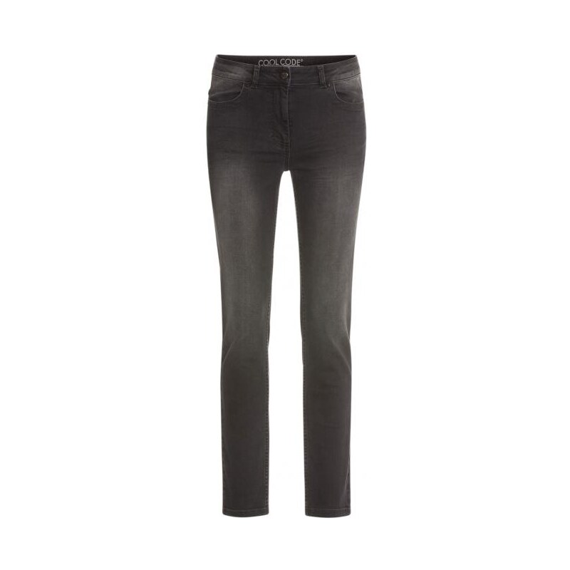 COOL CODE Damen Jeans Hose Skinny - hauteng schwarz aus Baumwolle