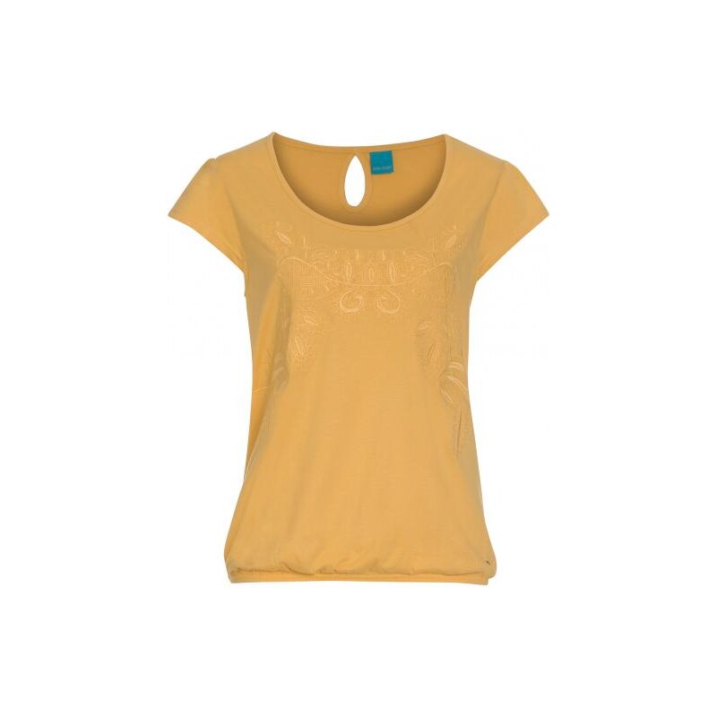 COOL CODE Damen T-Shirt Rundhalsausschnitt gelb aus Baumwolle