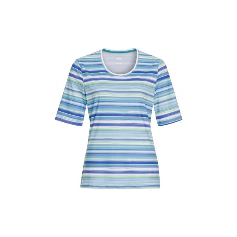 Vittorio Rossi Damen Funktionsshirt Sport Shirt körpernah gestreift blau