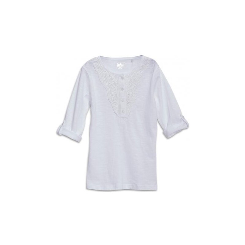 GATO NEGRO Mädchen T-Shirt figurnah weiß aus Baumwolle