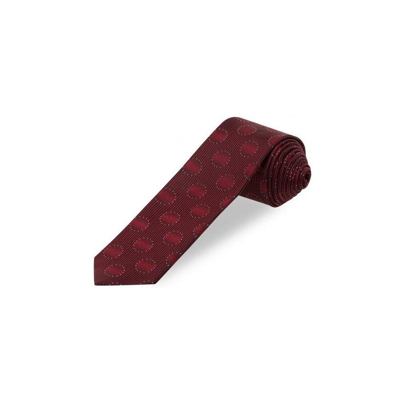 COOL CODE Herren Krawatte Breite 7 cm rot aus echter Seide
