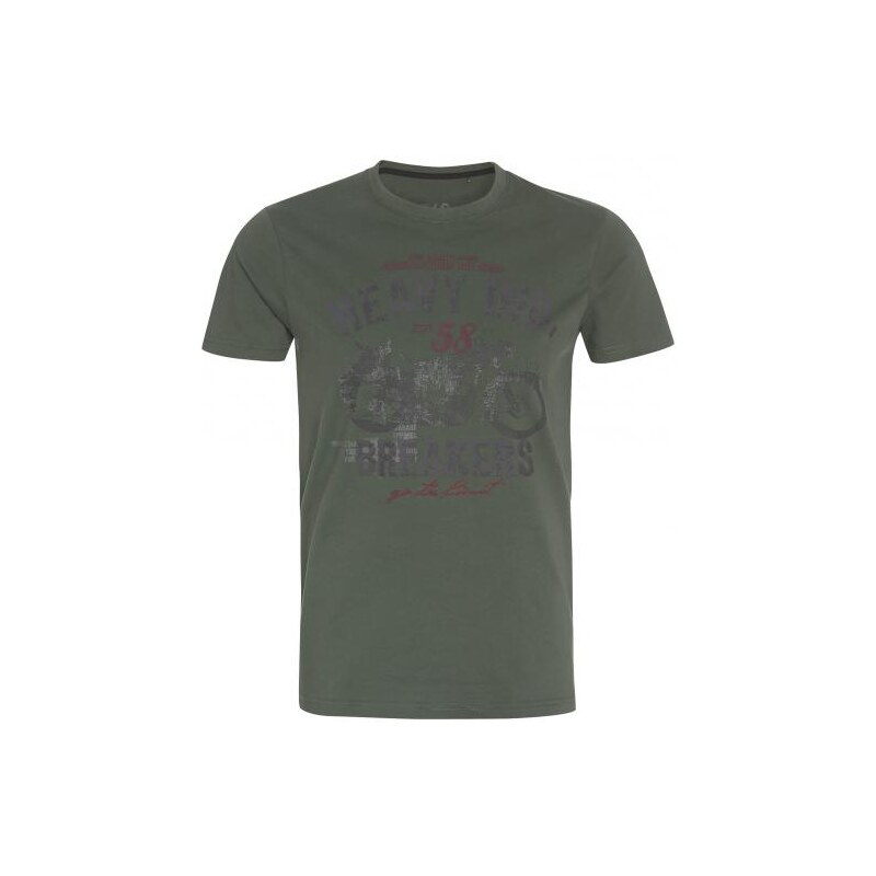 COOL CODE Herren T-Shirt Rundhalsausschnitt grün aus Baumwolle
