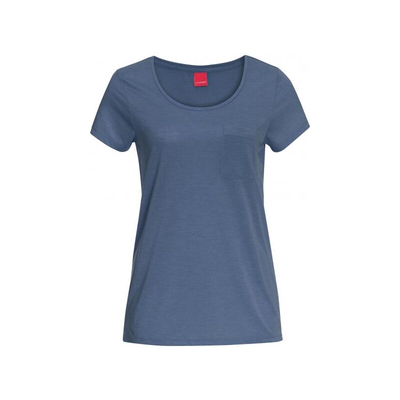 Livre Damen T-Shirt körperbetont Rundhalsausschnitt blau
