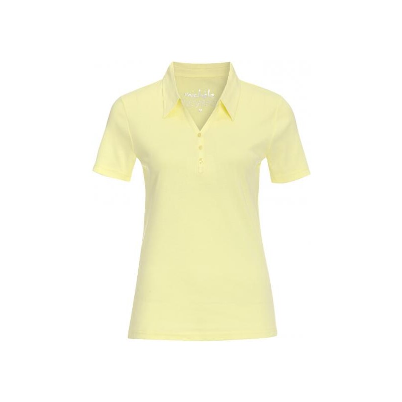 Michèle Boyard Damen T-Shirt körpernah gelb aus Baumwolle