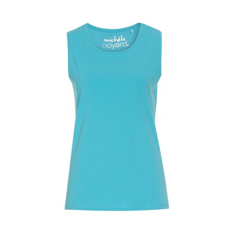Michèle Boyard Damen T-Shirt Rundhalsausschnitt blau aus Baumwolle