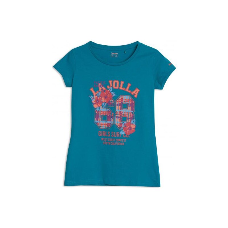 Rossi Mädchen T-Shirt körperbetont blau aus Baumwolle