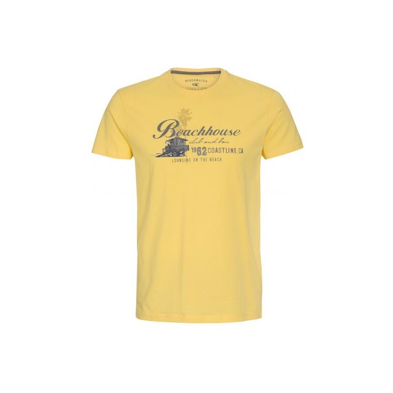 COOL CODE Herren T-Shirt Rundhalsausschnitt gelb aus Baumwolle