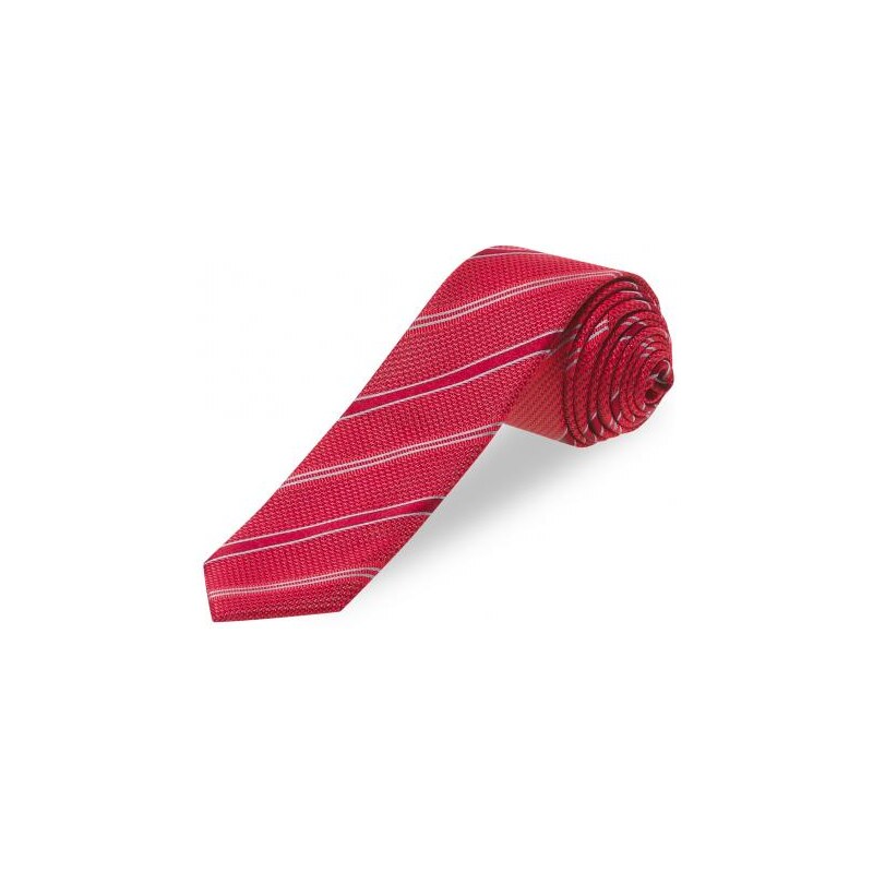 COOL CODE Herren Krawatte Breite 6,2 cm rot aus echter Seide