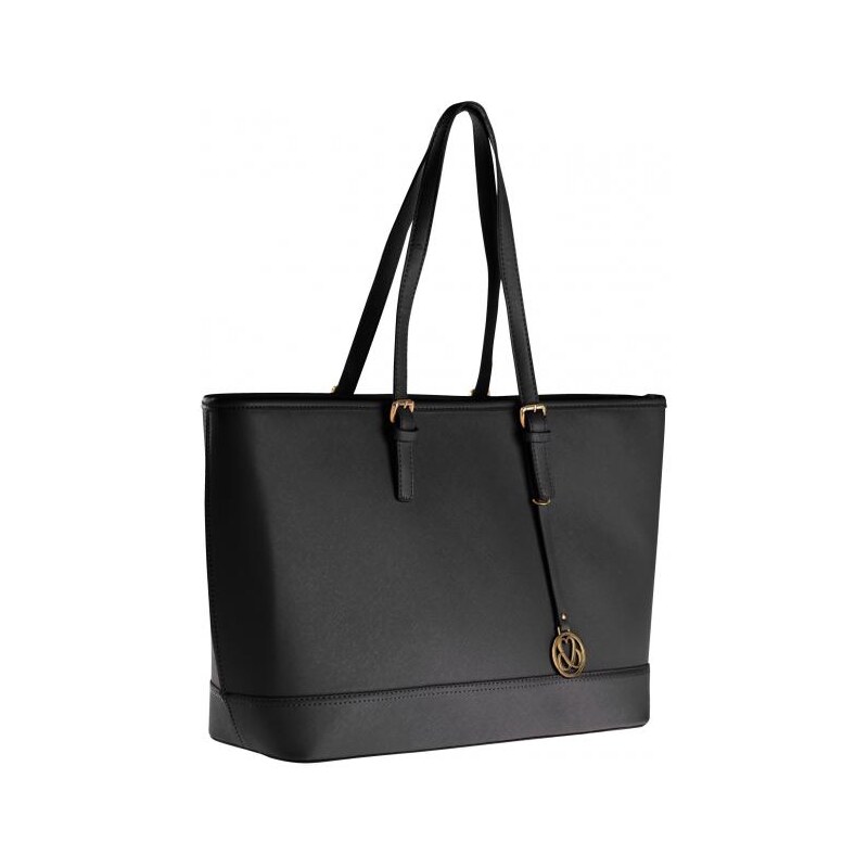 COOL CODE Damen Shopper Handtasche schwarz aus Kunstleder