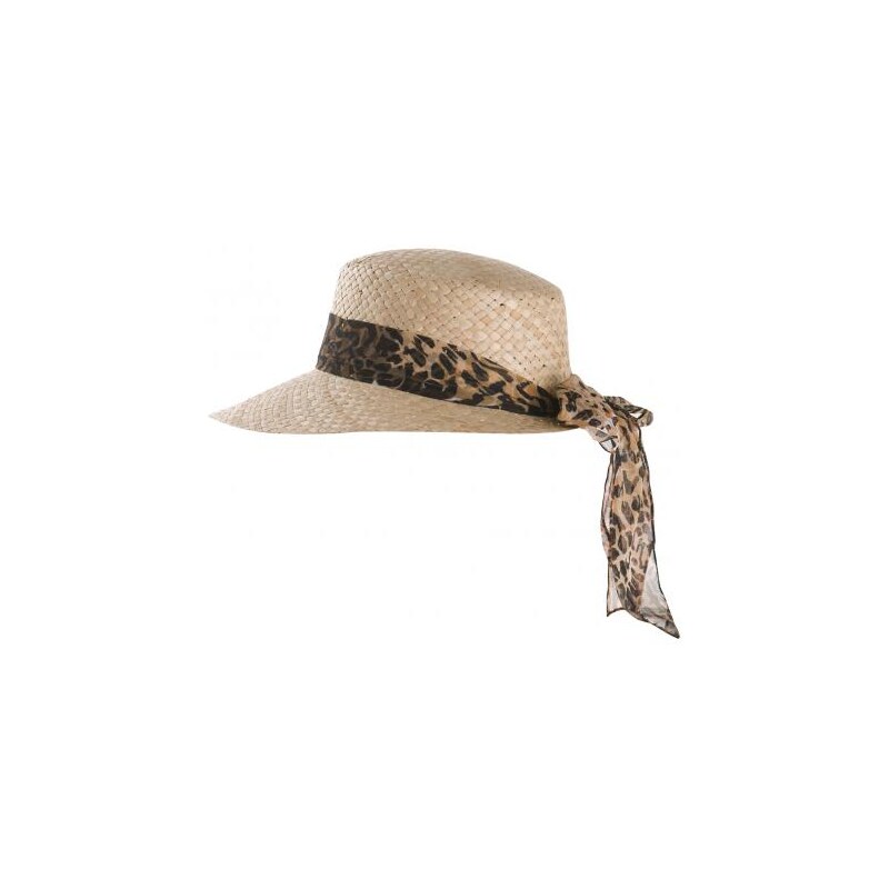 Michèle Boyard Damen Hut Schirm 9 cm beige aus Stroh