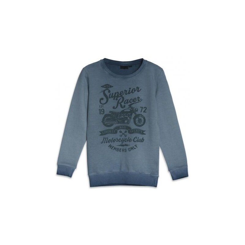 GATO NEGRO Jungen Sweatshirt Pullover körperbetont blau aus Baumwolle