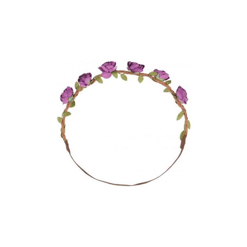 Distler Damen Blütenhaarband geflochten, violett
