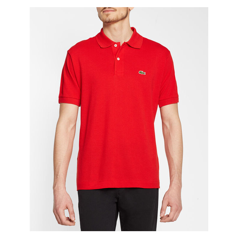 LACOSTE Rotes Polo-Shirt kurzärmlig Baumwolle 12.12 Original