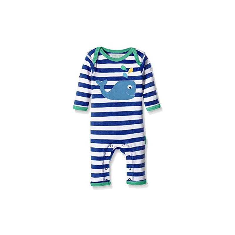 Toby Tiger Baby-Jungen Spieler Whale Applique Sleepsuit