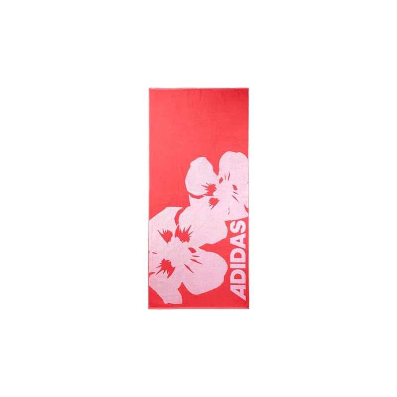 Strandtuch mit Blumenmotiv adidas Performance rot 1x 70x160 cm