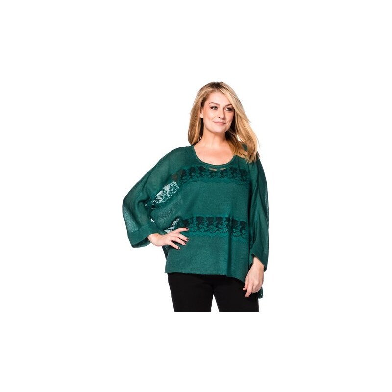 SHEEGO STYLE Damen Style Oversize-Pullover grün 40/42,44/46,48/50,52/54,56/58