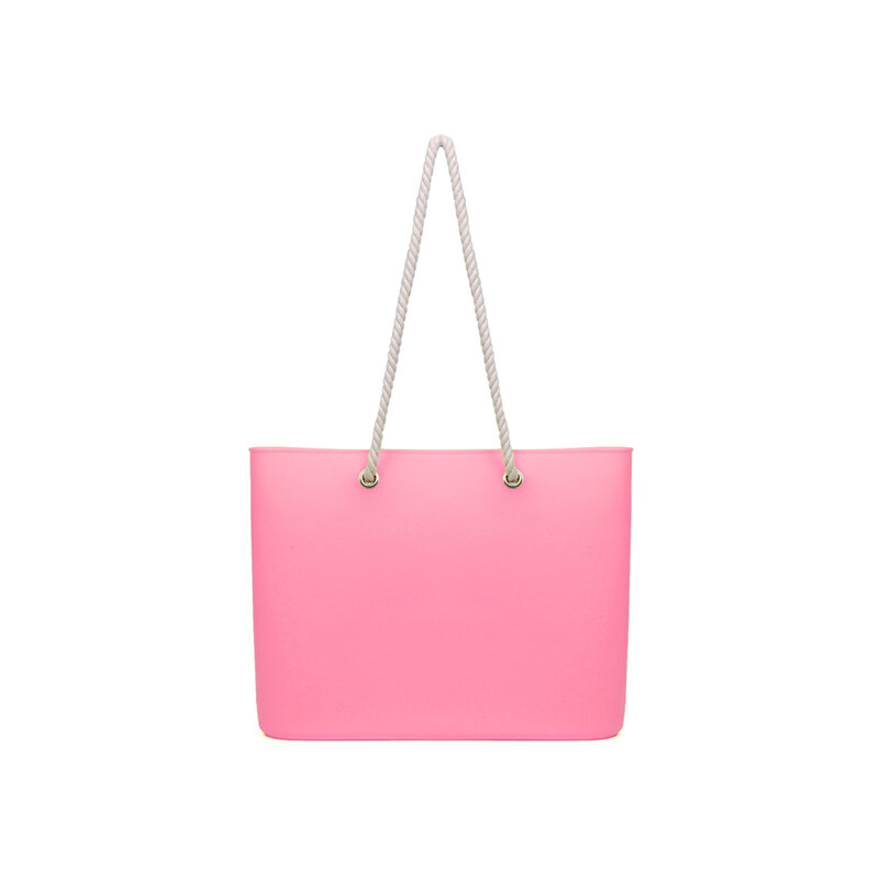 Lesara Shopper mit Kordel-Henkel - Pink