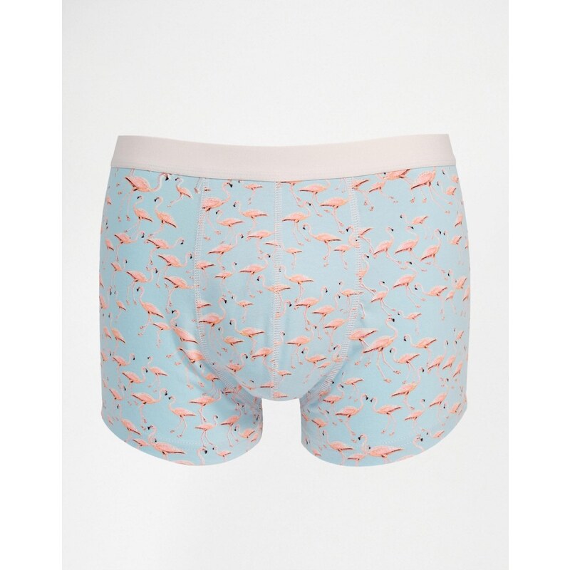 ASOS - Unterhose mit Flamingo-Print - Blau