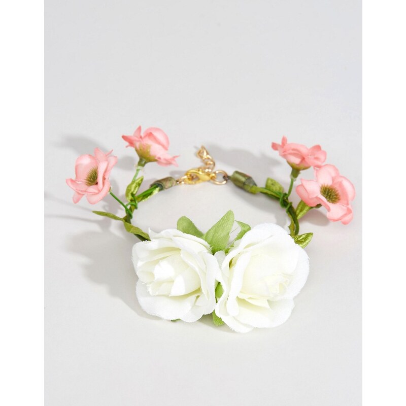 ASOS Wedding - Blüten-Armband - Cremeweiß
