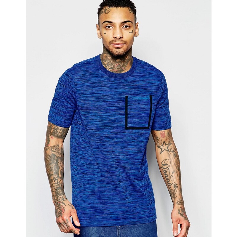 Nike - T-Shirt aus Tech-Strick mit Tasche, in Blau, 729397-439 - Grün