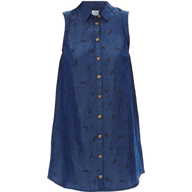 Loreak Mendian ELOSEGUI - Kleid mit Hemdschnitt - jeansblau