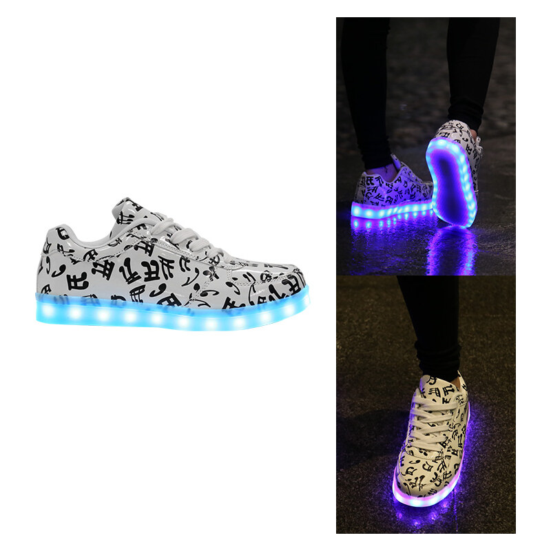 Lesara LED-Schuh mit Noten-Print - 45