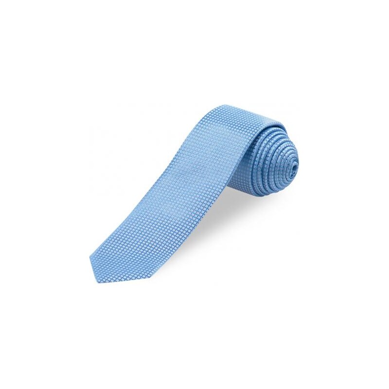 COOL CODE Herren Krawatte Breite 6 cm blau aus echter Seide
