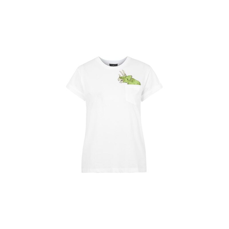 Topshop T-Shirt mit Dinosaurier-Print und Tasche Petite-Größe - Multi