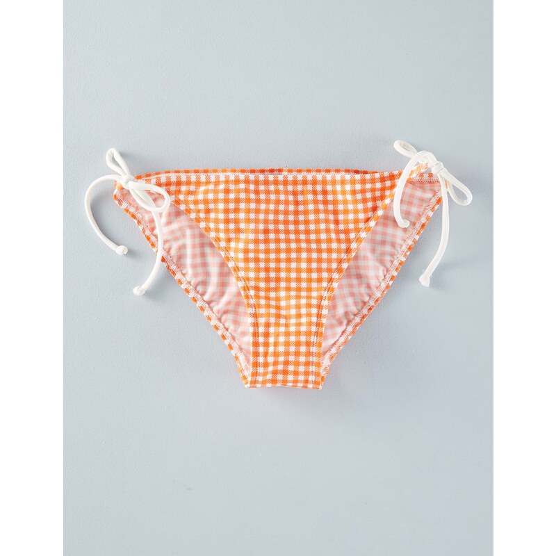 Bikinihose mit seitlicher Schnürung Orange Damen Boden