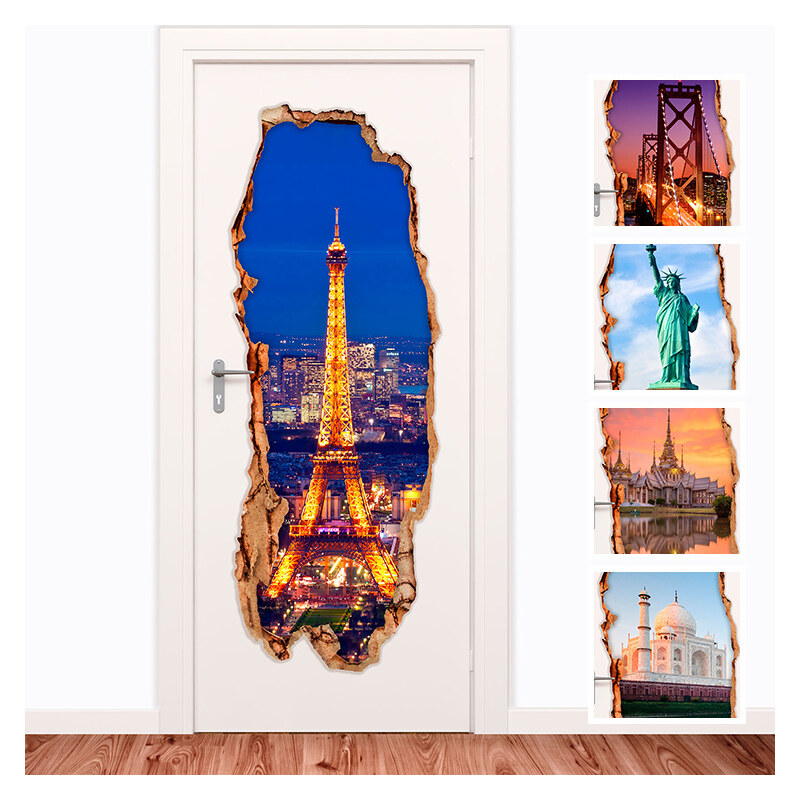 Lesara 3D-Tür-Sticker Städte - Paris